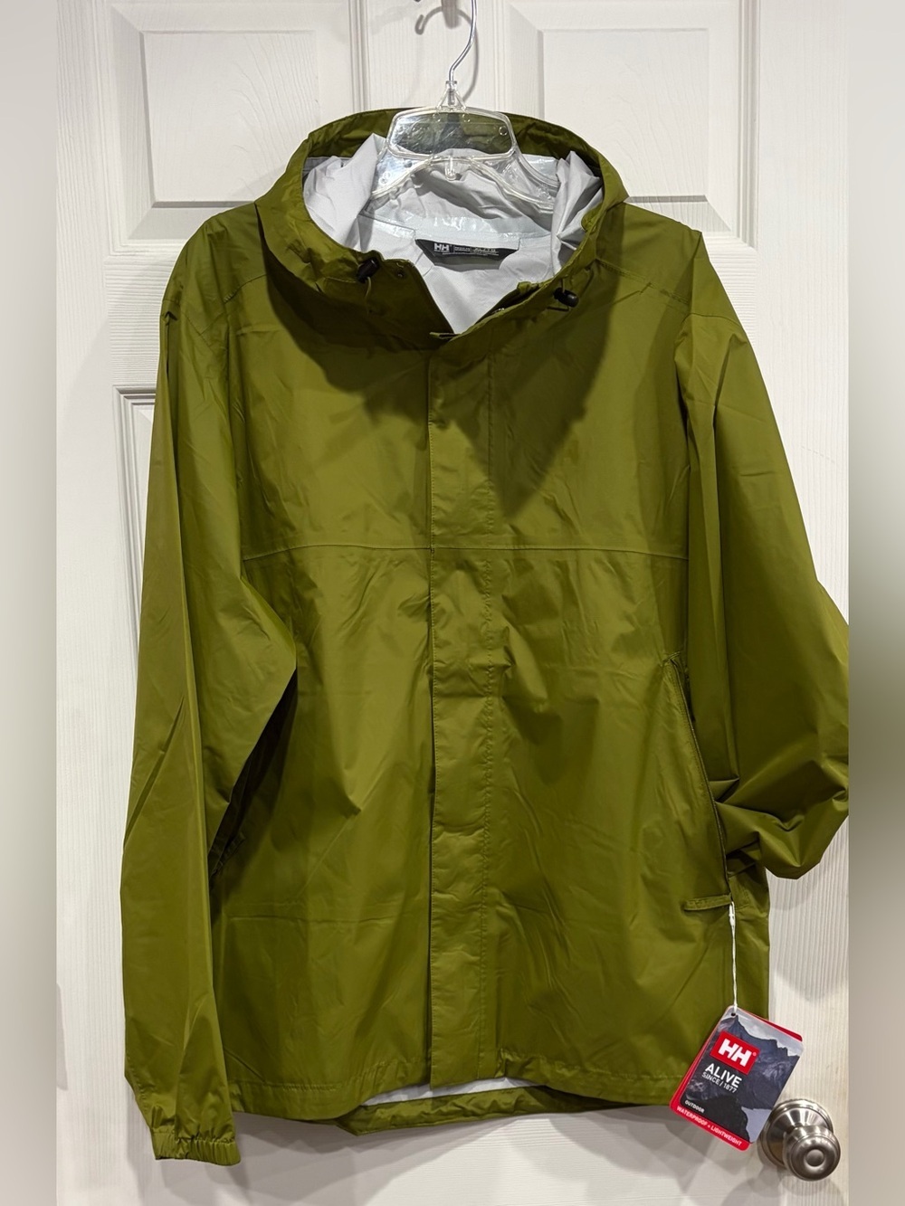 Helly Hansen Men's XL Loke Rain Jacket Green Olive NWT Waterproof Performance